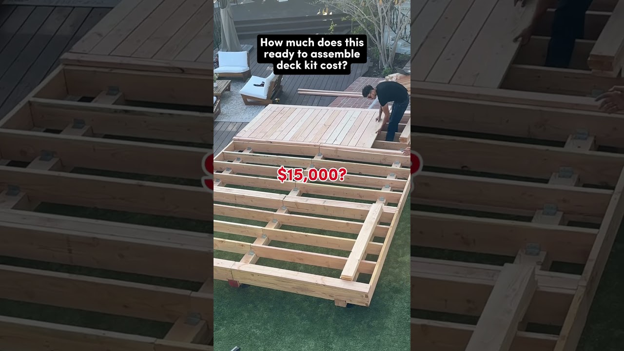 How much did you think it cost? Shop our wood deck kit at a-diy.com.
