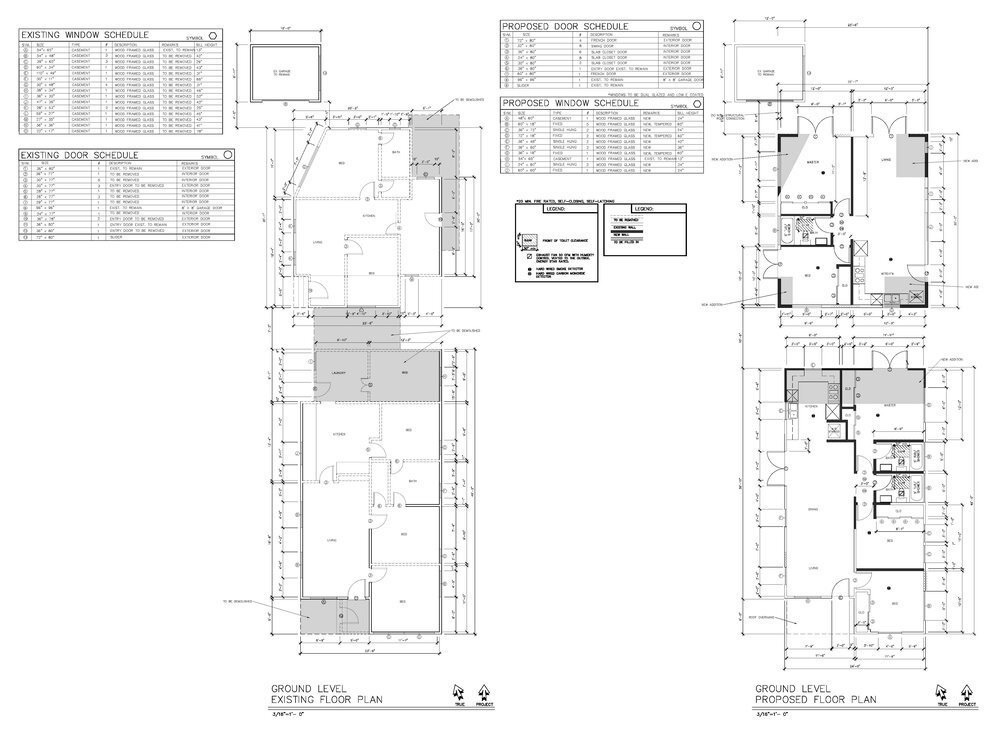 Multi Family Residential Renovation Architectural Floor Plans ...