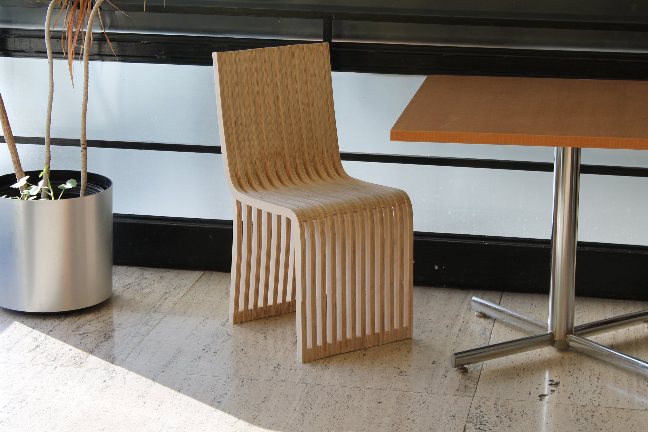 CNC chair made from Baltic birch plywood