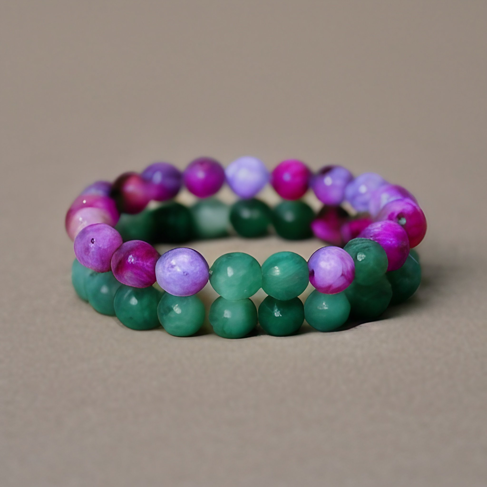 jade and amethyst bracelet