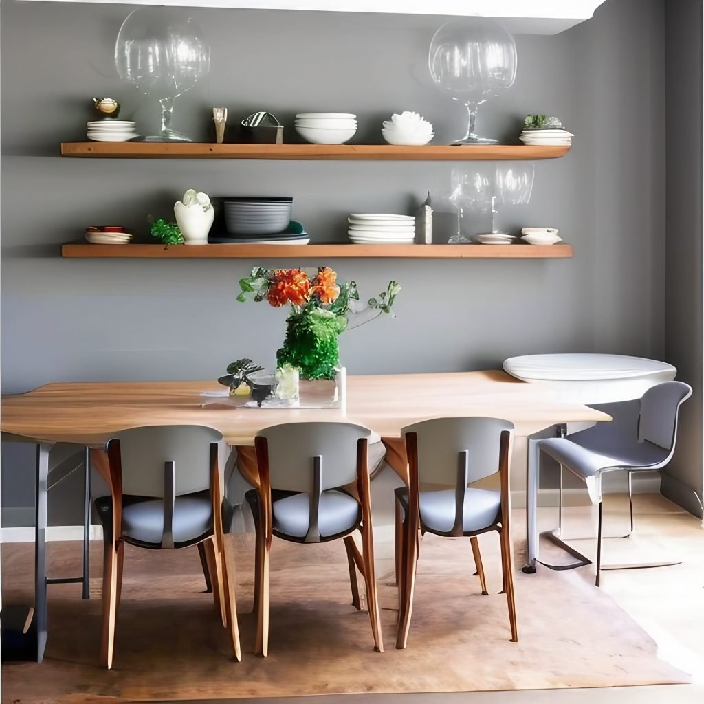 How to Use a Floating Shelf in Your Dining Room