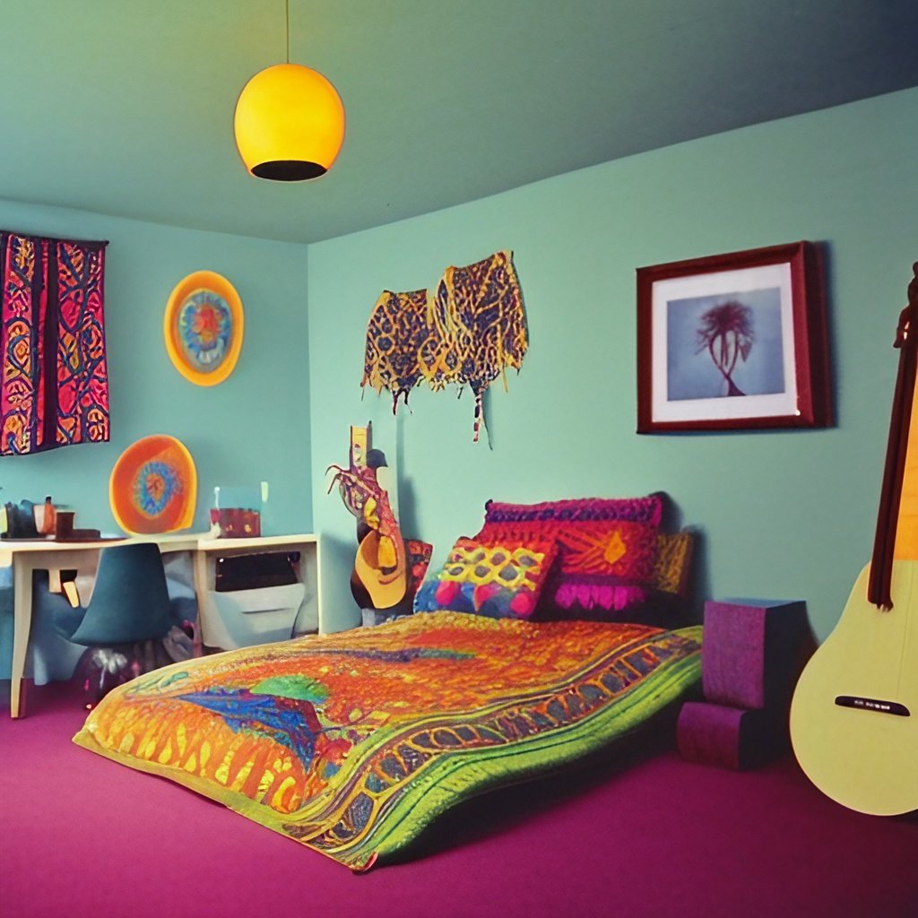 hippie 70s-Style Bedroom