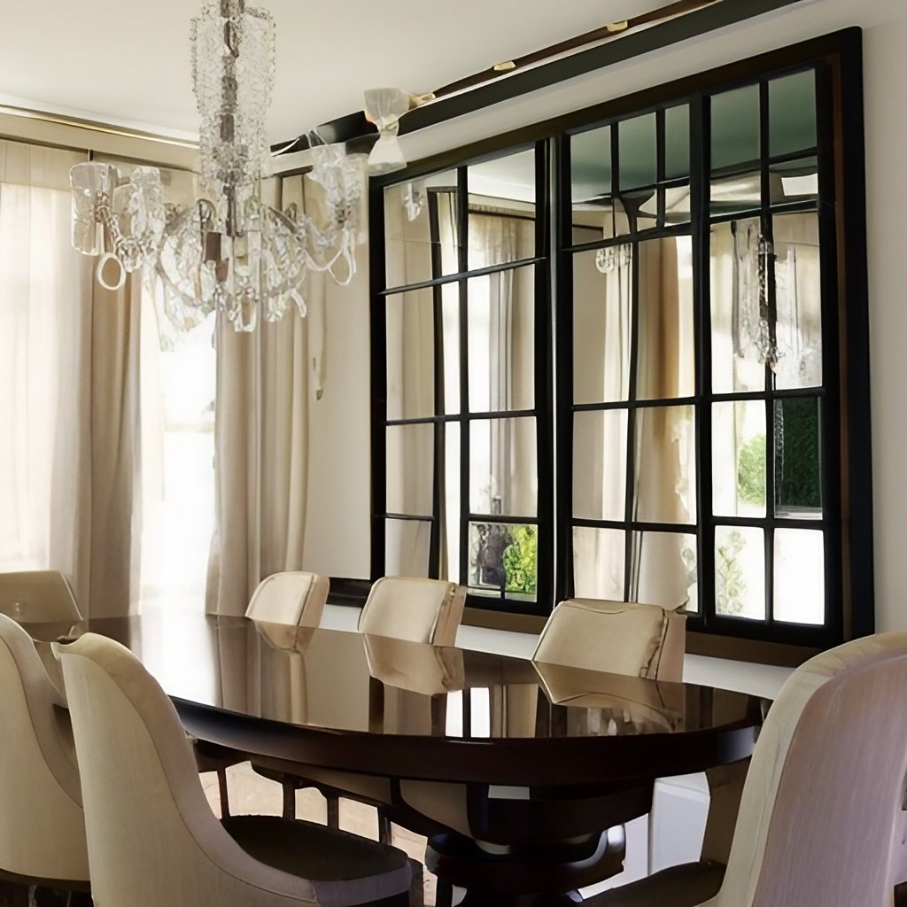 Dining Room With a Mirror