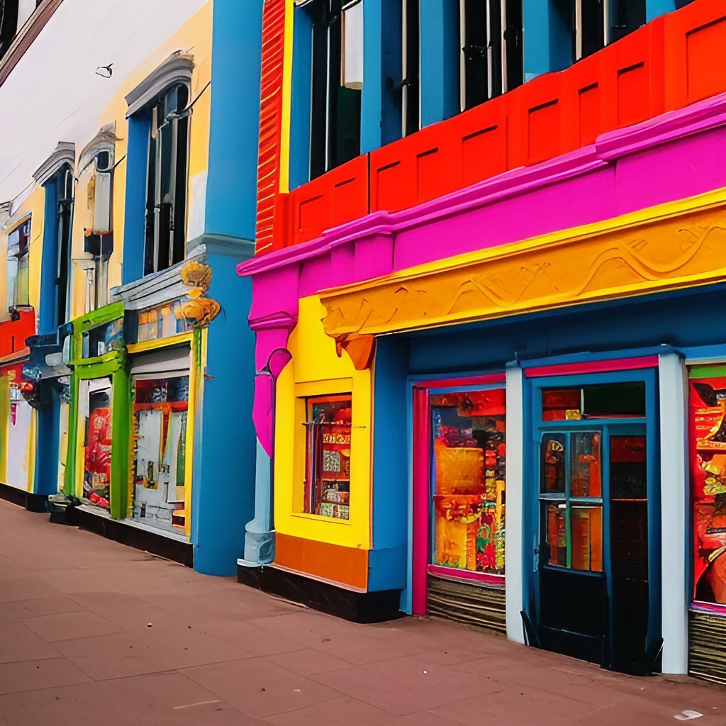 colorful shop front