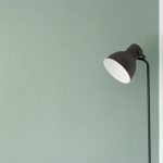 black floor lamp at the corner