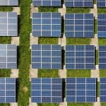 white and blue solar panels