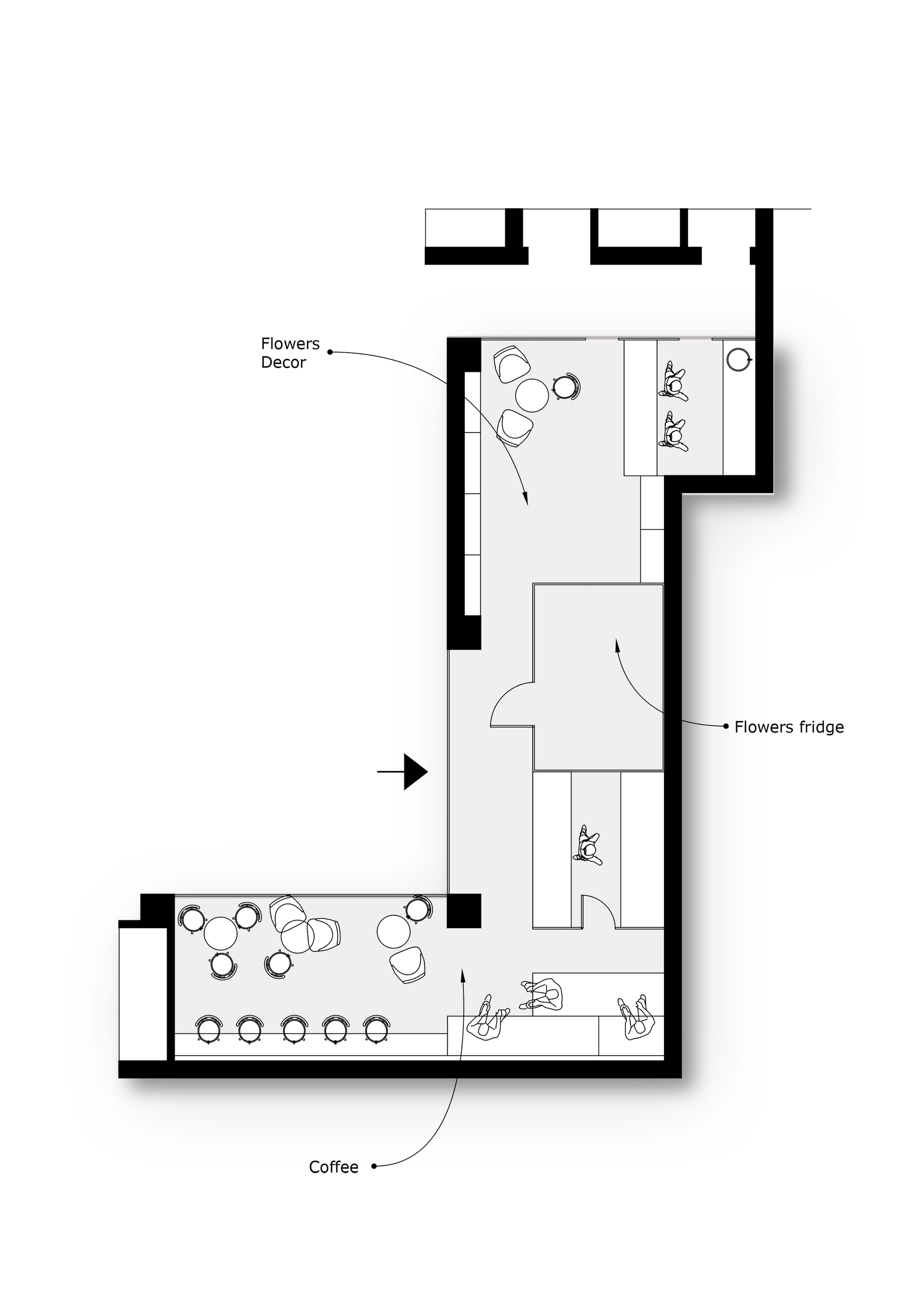 Floral Shop Floor Plan - Architecture ADRENALINE