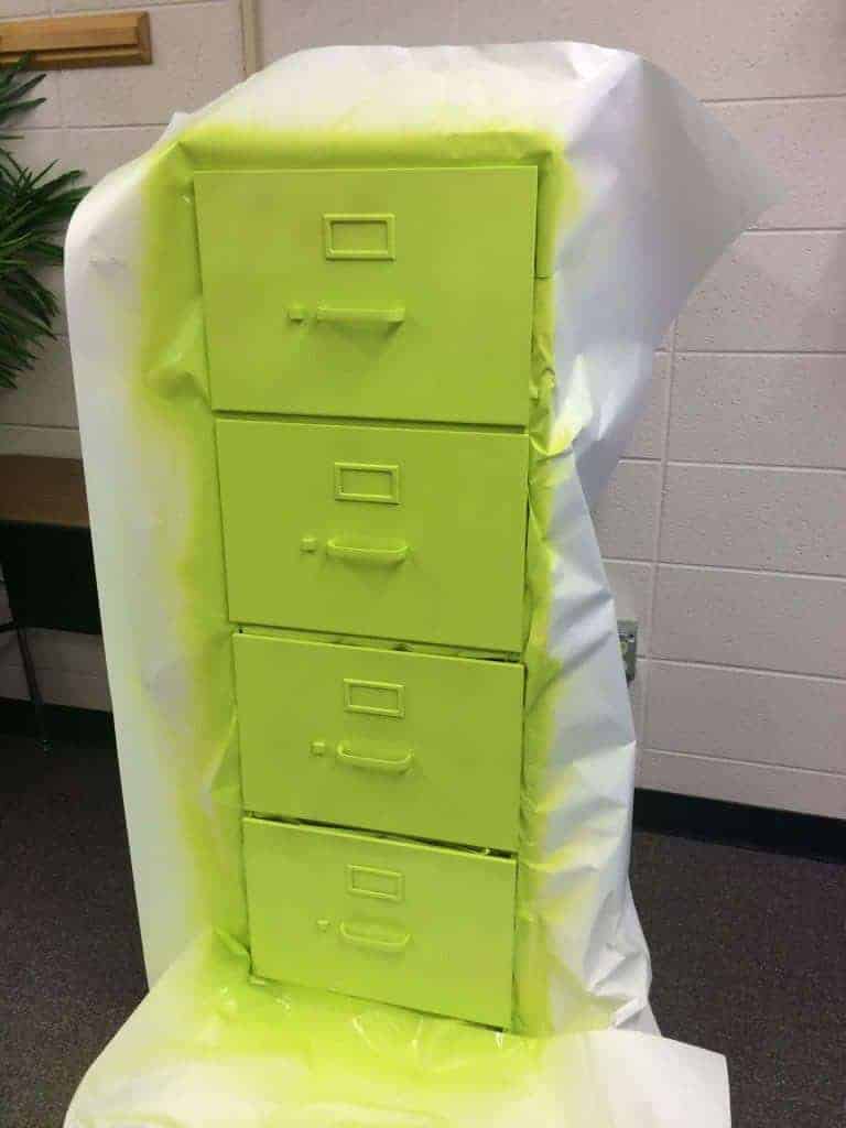 how to paint a file cabinet