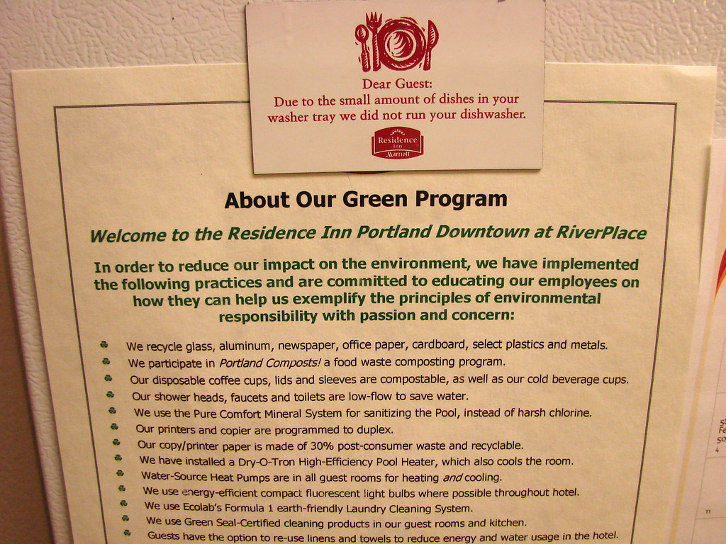 Environmental Consciousness at the Residence Inn - Portland OR