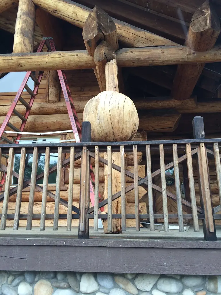 Tree burls in Alaskan architecture