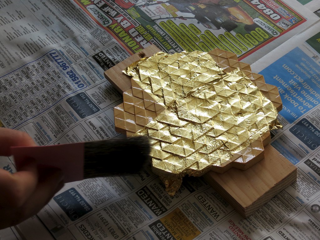 Gold leaf application