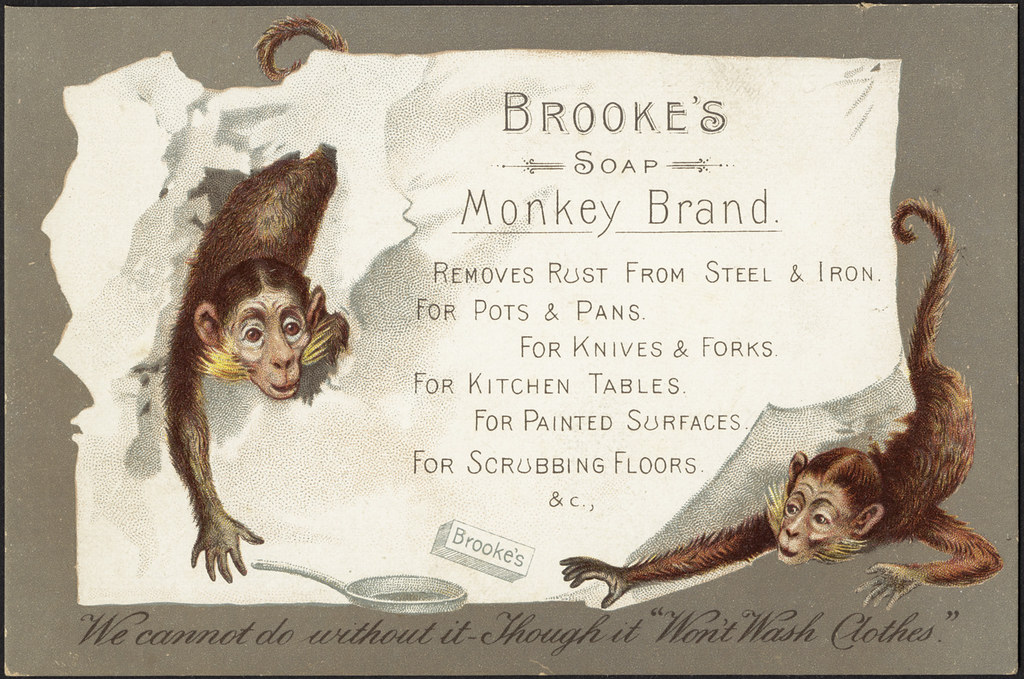 Brook's Monkey Brand Soap. Removes rust from steel & iron. [front]