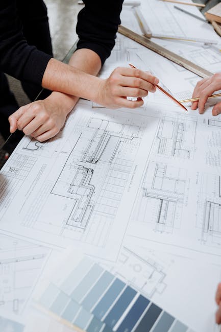 Stair Calculation Formula Close-Up Photo of an Architect Planning a Schematic Diagram