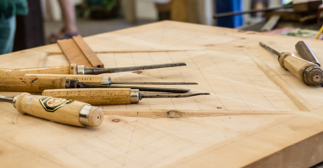 hand tools on top of table