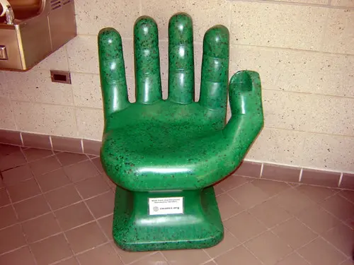 The Green Hand Chair ~ Recycled plastic PET bottles