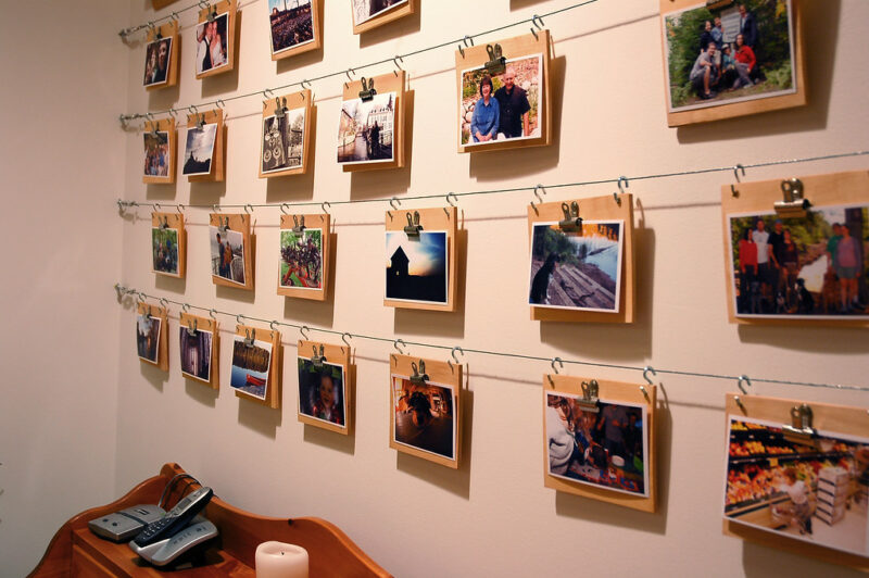 Cheap, Easy Photo Display Wall