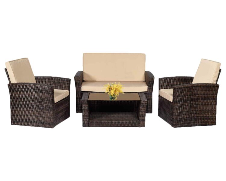 FDW Sectional Conversation Outdoor Furniture: Ideal for Tiny Balcony Gardens