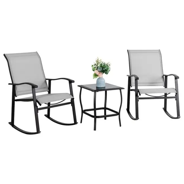 Transform Your Balcony with Vongrasig Textilene Furniture Set