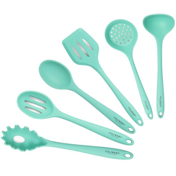 Elevate Your Kitchen with Aqua Sky Silicone Cooking Utensils