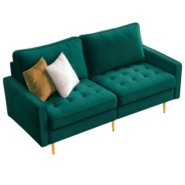 Emerald Velvet JULYFOX Century Couch: A Luxurious Green Velvet Sofa Choice