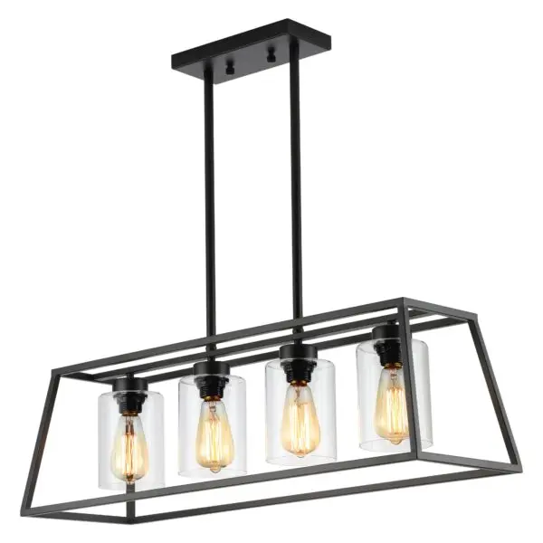 Enhancing Your Rustic Kitchen Island with a Farmhouse Chandelier Fixture