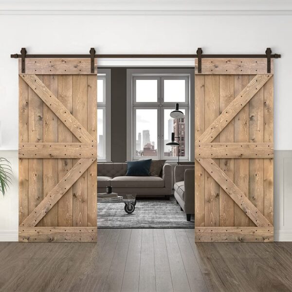 TMS Stained Interior Sliding Barn Door: Perfect Blend of Rustic Elegance and Modern Functionality