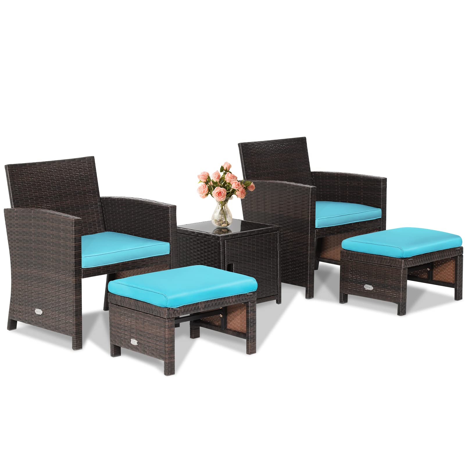 Outdoor Serenity: Elevate Your Porch with Tangkula Furniture Conversation Set