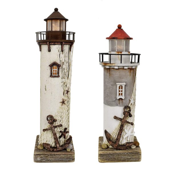 Lighthouse Nautical Decorative Sculptures: Coastal Serenity for Your Bathroom