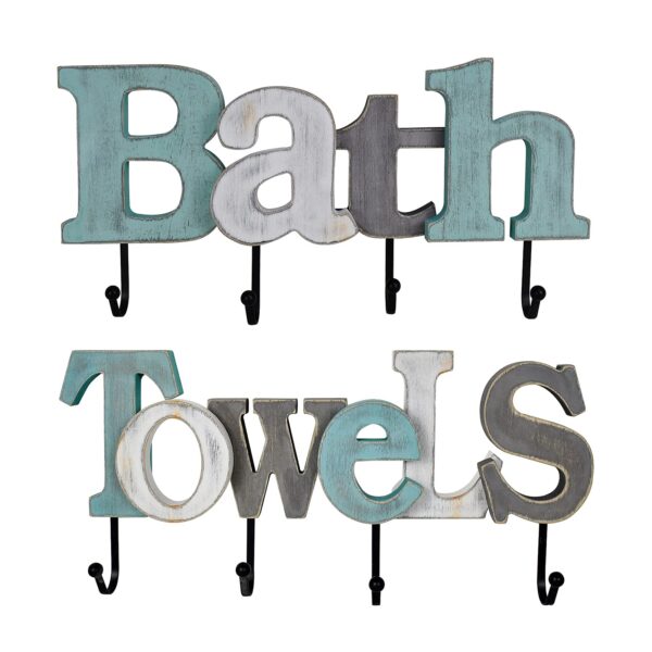 Rustic Letters Hanging Bathroom Sign: A Shabby Chic Essential