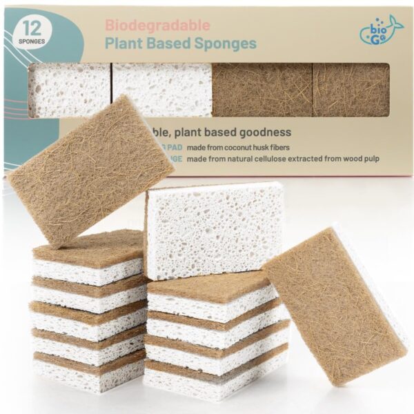 Reduce Waste With bioGo White Biodegradable Sponges