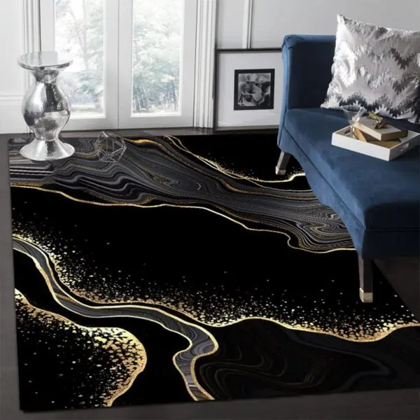 Cekaso Abstract Striped Rug: Perfect Addition to Your Farmhouse Living Room Decor