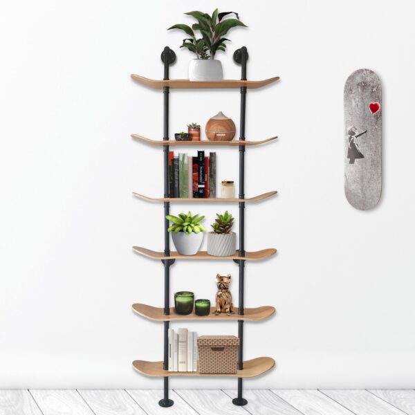 Industrial Shelves For Skateboard Furniture Enthusiasts