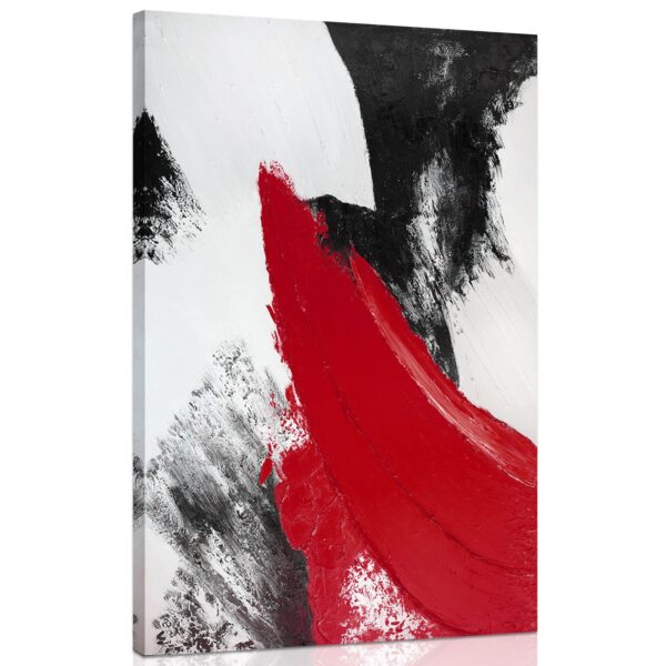 Add Bold Energy with the YPY Red Abstract Canvas Wall