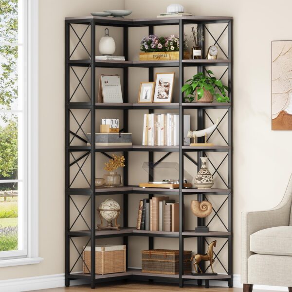 Condemo Reversible Bookshelf: Perfect for Industrial Living Room Decor