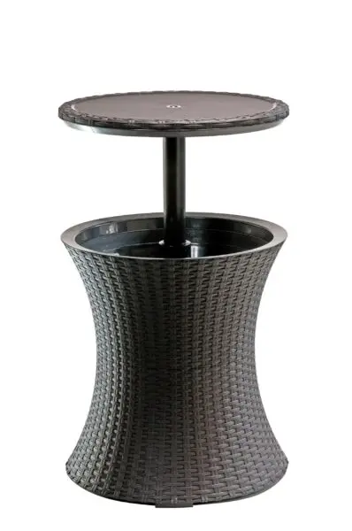 Incorporate the Keter Pacific Cool Bar for a Stylish and Functional Hot Tub Deck