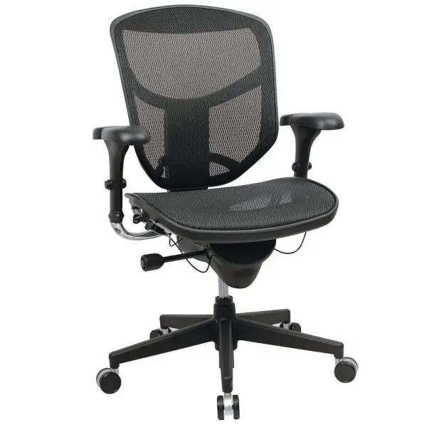 WorkPro Quantum Ergonomic Mid Back Chair: The Heart of a Stock Trader Desk Setup