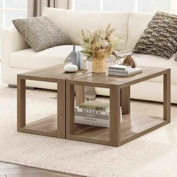 Enhance Your Living Space With SICOTAS Farmhouse Nesting Coffee Tables