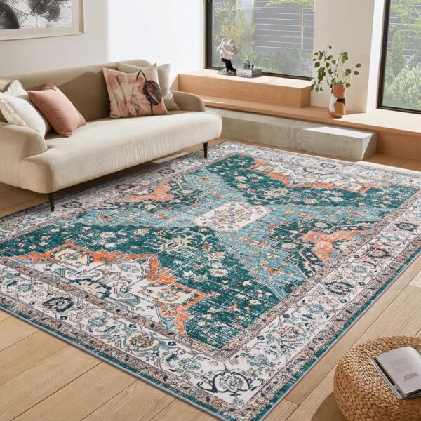 Jolene K Washable Distressed Farmhouse Rug: A Bohemian Essential