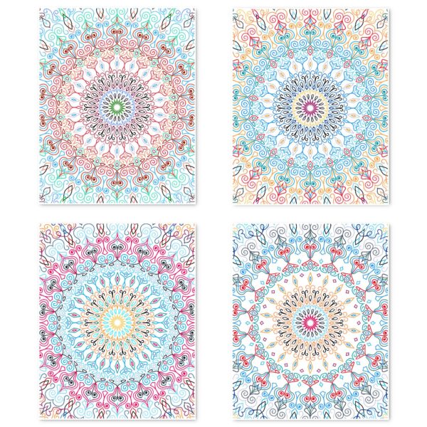 Flamingoes Nests Mandala Art: Psychedelic Spiritual Decor