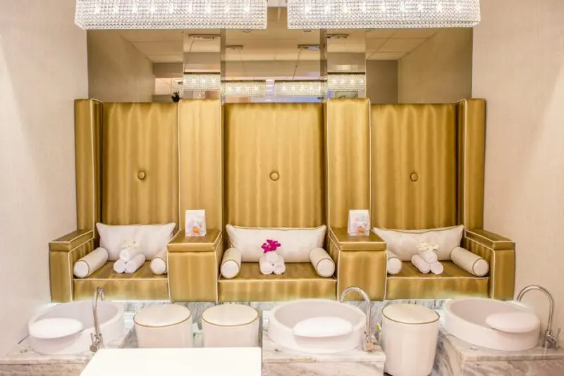 Massage Room Design Ideas Brown Chair With White Pillows