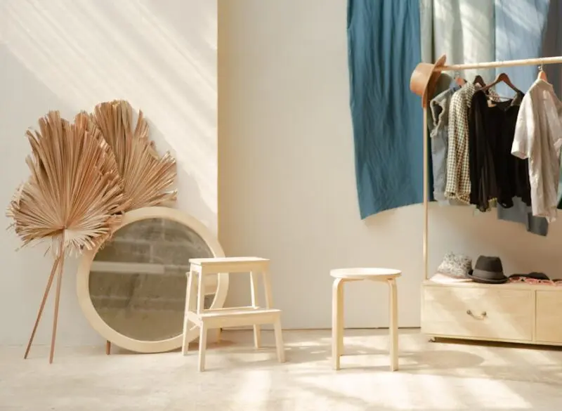 Eco-Friendly Flooring Options: A Guide to Sustainable Materials for Your Home White Wooden Barstool and White Round White Mirror Frame
