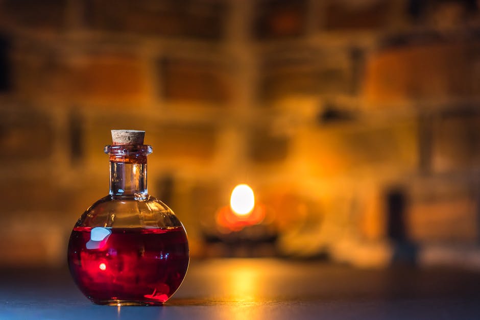 Medieval Fireplaces Close-Up Shot of a Potion