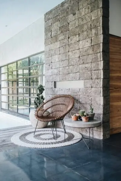 copper wired accent chair