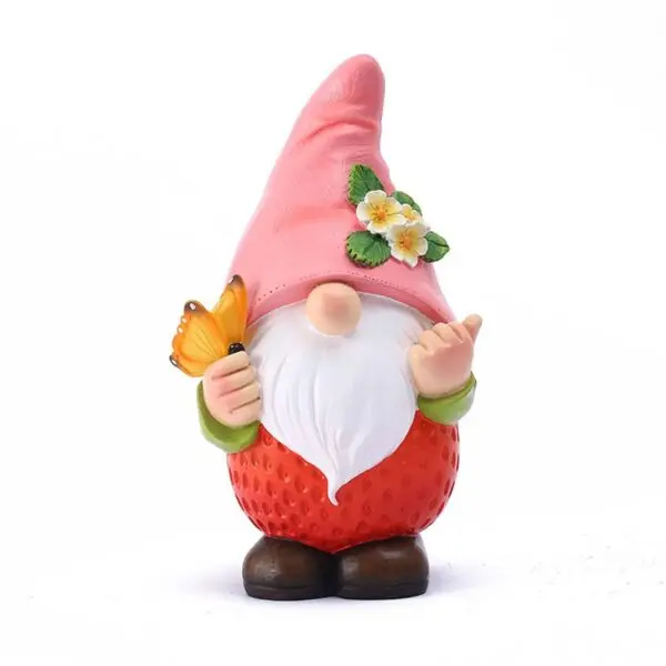 Strawberry Gnome Charm: Enhance Your She Shed with Enchanting Decor