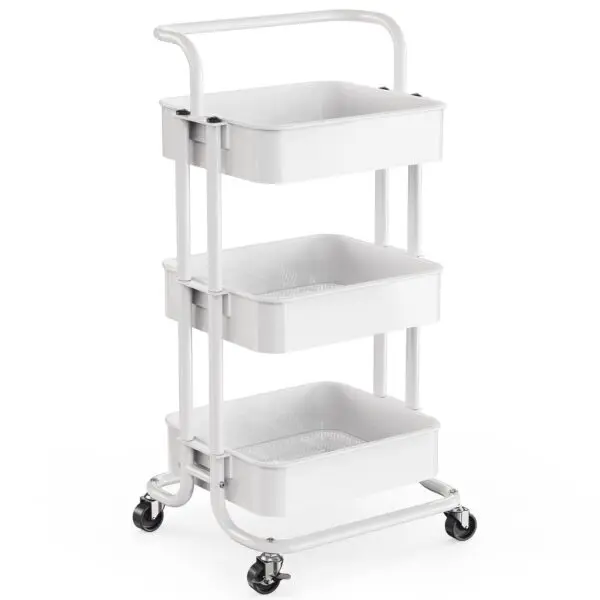 Pipishell Multifunctional Lockable Organization Cart: Boost Productivity With Style
