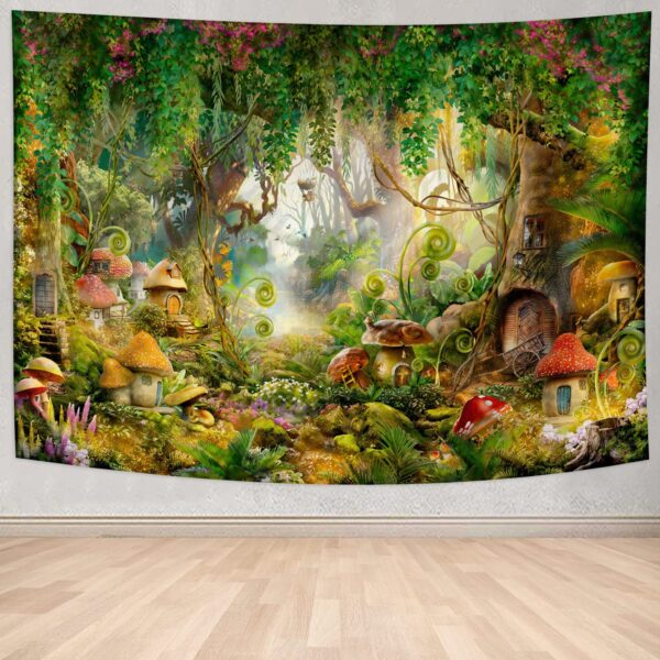 Enchanted Fairytale Wonderland Tapestry for Indoor Treehouses