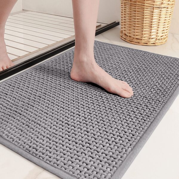 Enhance Your Bathroom with Upgraded Chenille Absorbent Rugs