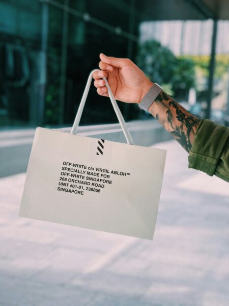 white Off-White paper bag