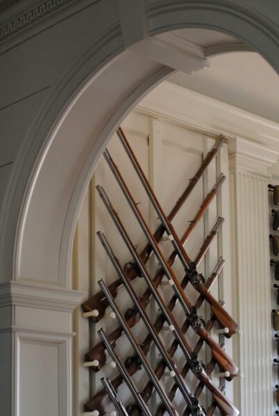 a spiral staircase in a building