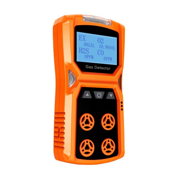 Portable Multi-Gas Detector, 4 Gas Monitor for EX, O2, H2S, CO Detection